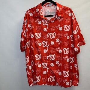 Washington Nationals Hawaiian Red Shirt Size L